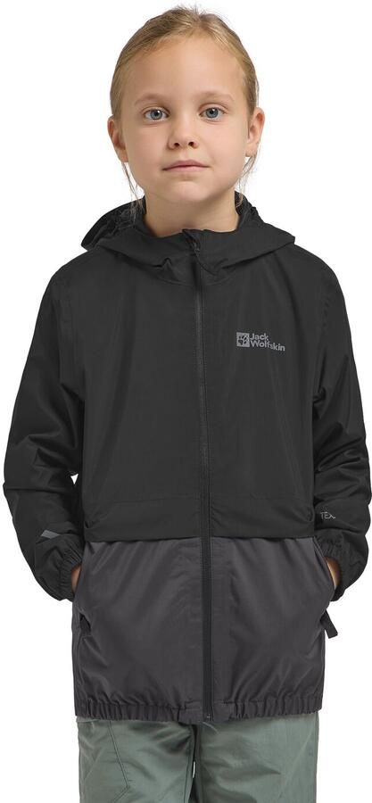 Jack Wolfskin Rainy Days 2L Jacket Kids Regenjack Kinderen 104 granite black granite black - Foto 5