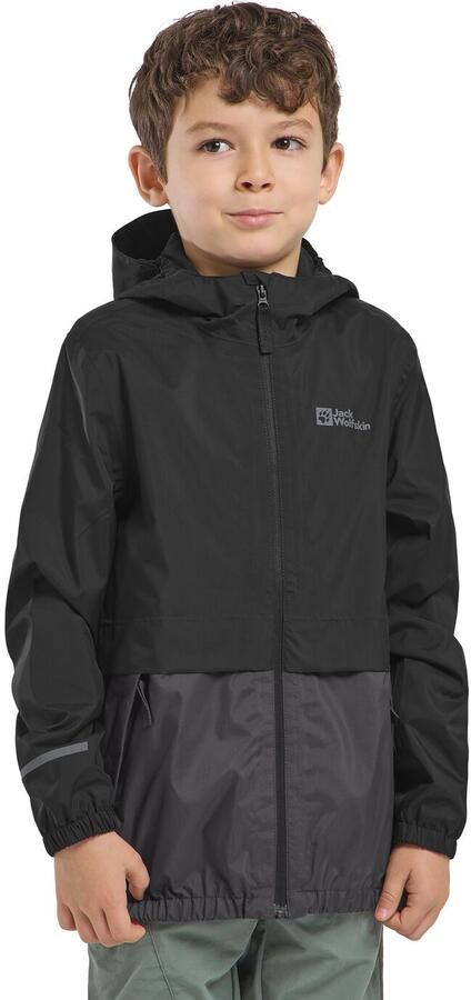 Jack Wolfskin Rainy Days 2L Jacket Kids Regenjack Kinderen 104 granite black granite black - Foto 4