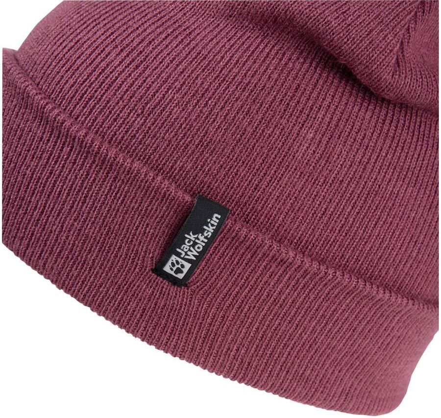 Jack Wolfskin Rib Beanie Tricotmuts One Size raisin