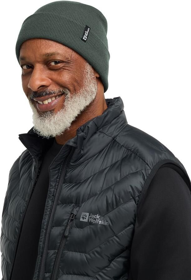 Jack Wolfskin Rib Beanie Tricotmuts One Size slate green slate green - Foto 4