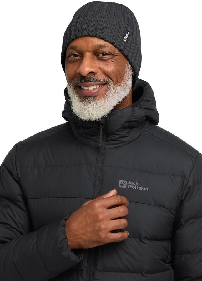 Jack Wolfskin Rib Knit Beanie Winddichte gebreide muts One Size black - Foto 4