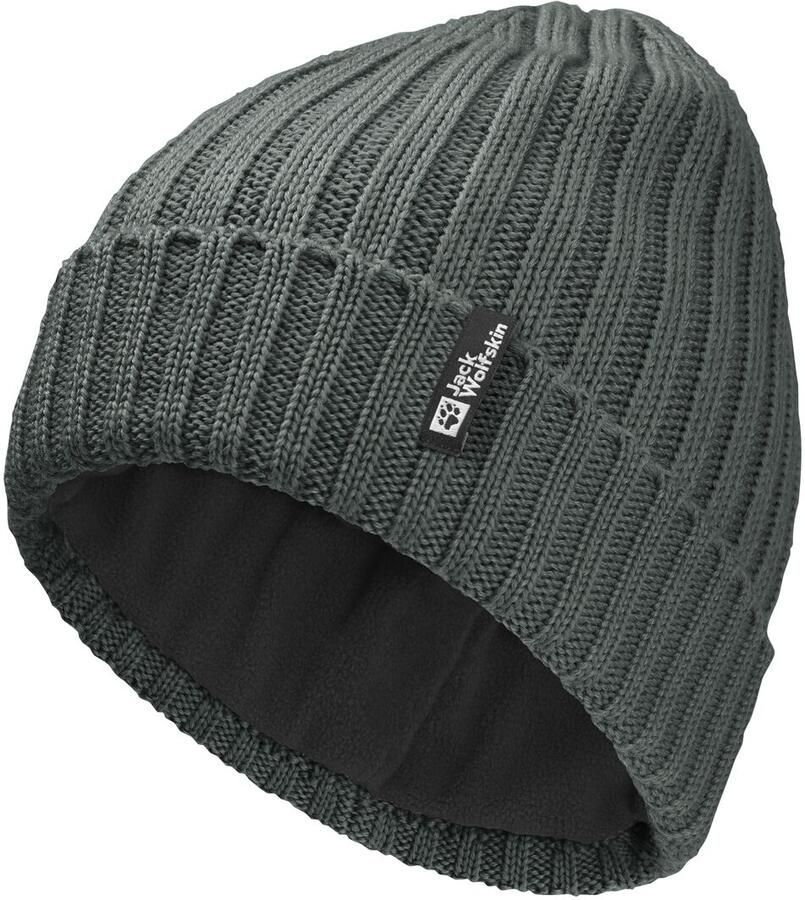 Jack Wolfskin Rib Knit Beanie Winddichte gebreide muts One Size slate green slate green - Foto 7