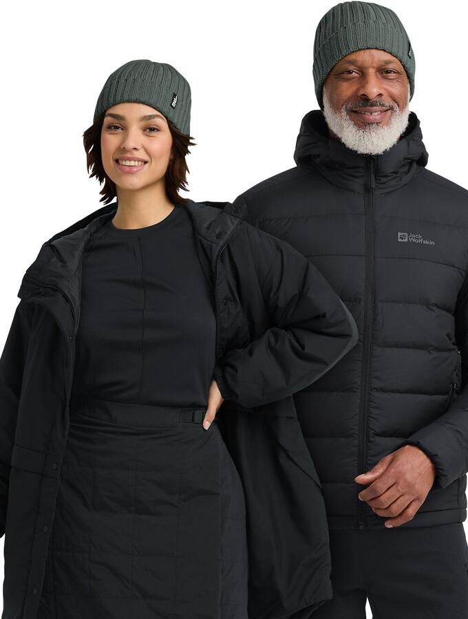 Jack Wolfskin Rib Knit Beanie Winddichte gebreide muts One Size slate green slate green - Foto 3