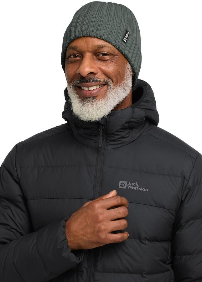 Jack Wolfskin Rib Knit Beanie Winddichte gebreide muts One Size slate green slate green - Foto 5