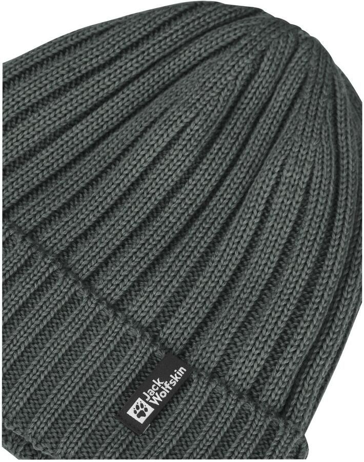 Jack Wolfskin Rib Knit Beanie Winddichte gebreide muts One Size slate green slate green - Foto 2
