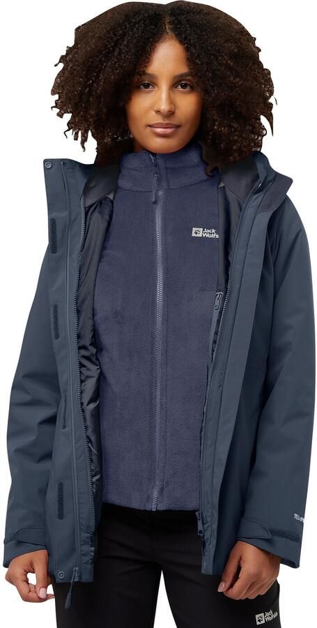 Jack Wolfskin Rotwand 3in1 Jacket Women 3in1 jack Dames XXL midnight sky midnight sky - Foto 13
