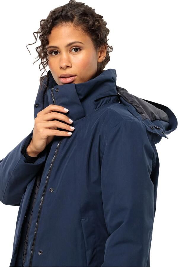 Jack Wolfskin Salier Coat Waterdichte winterjas Dames XXL blue night blue - Foto 3