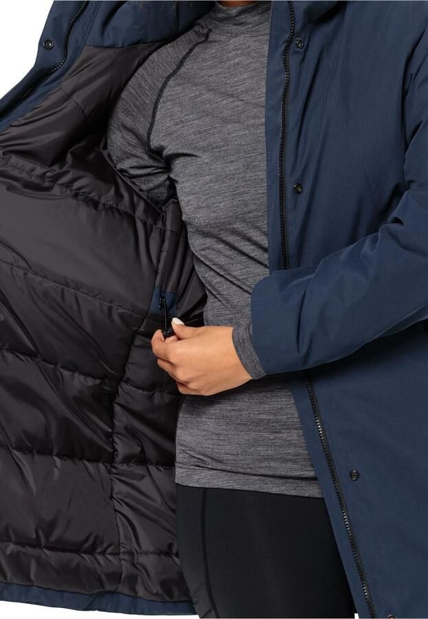 Jack Wolfskin Salier Coat Waterdichte winterjas Dames XXL blue night blue