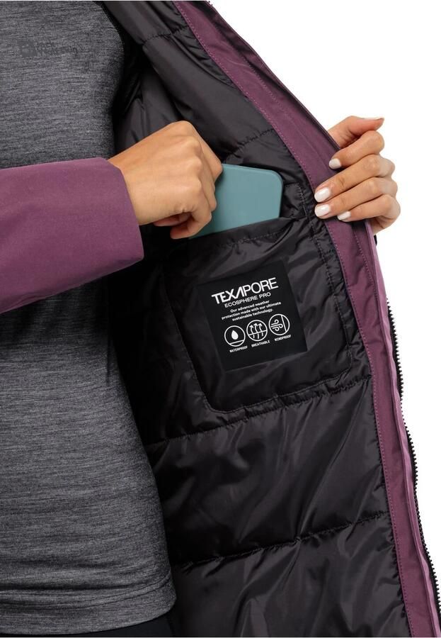 Jack Wolfskin Salier Coat Waterdichte winterjas Dames XXL berry jam berry jam - Foto 2