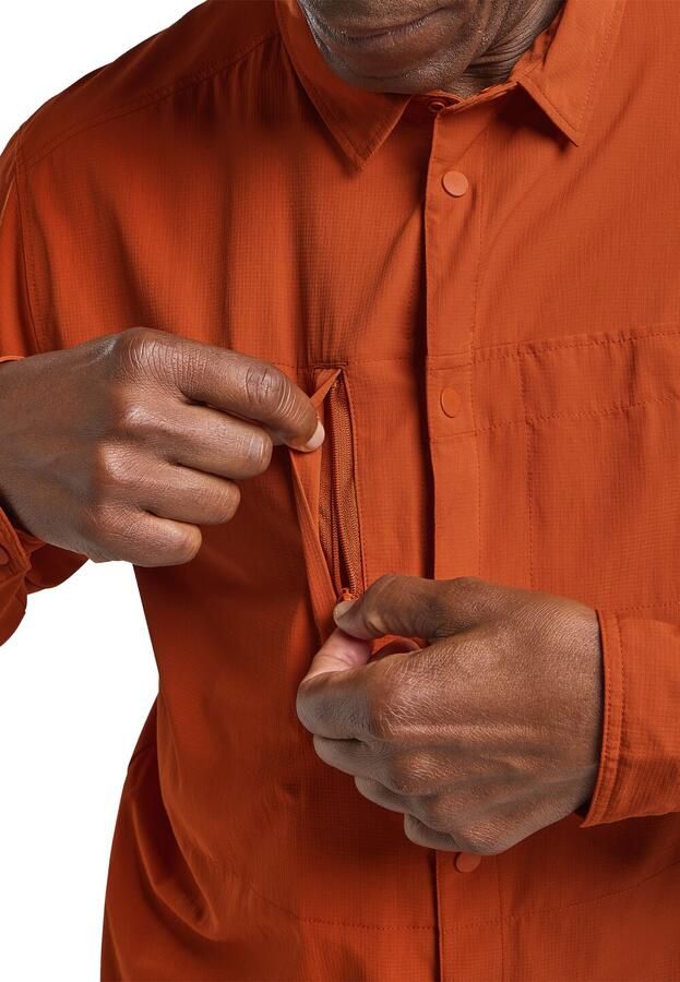 Jack Wolfskin Sierra Canyon LS Men Functioneel overhemd met zonnebescherming Heren M burnt orange burnt orange - Foto 2