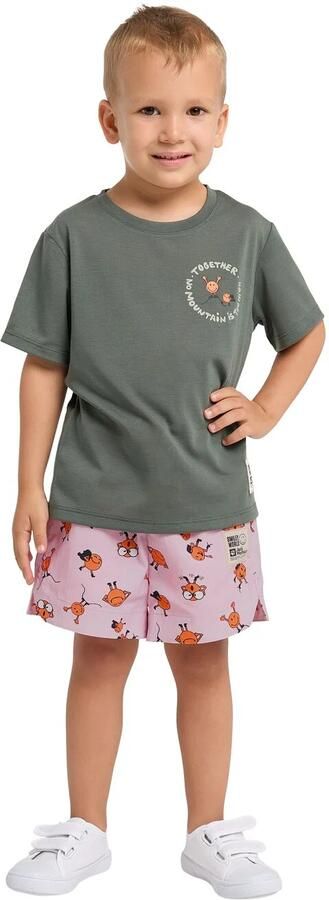 Jack Wolfskin Smileyworld Shorts Kids Kinderen korte broek 104 icon water lily Icon Water Lily - Foto 5