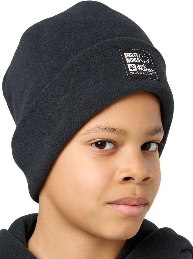 Jack Wolfskin Smileyworld Teen Beanie muts Kinderen One Size granite black granite black