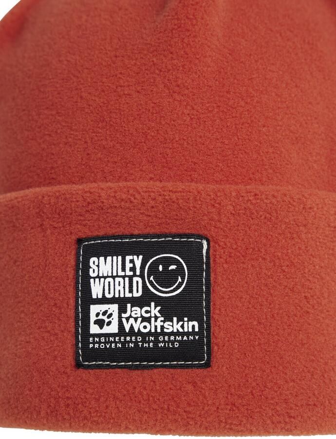 Jack Wolfskin Smileyworld Teen Beanie muts Kinderen One Size intense rust intense rust