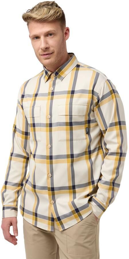 Jack Wolfskin Steinwand Shirt Men Flanellen overhemd Heren XXL panna cotta panna cotta - Foto 4