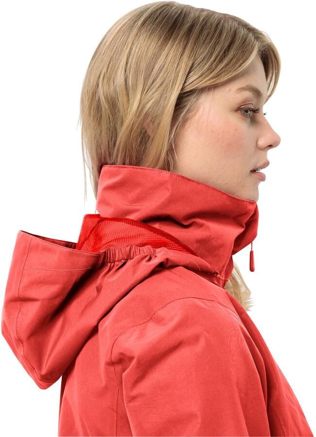 Jack Wolfskin Functioneel jack STORMY POINT 2L JKT W met opbergbare capuchon waterdicht ademend en winddicht