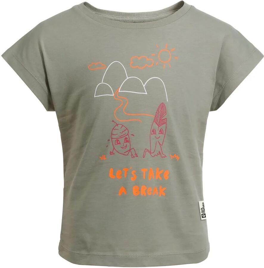 Jack Wolfskin Take A Break T-Shirt T-shirt van biologisch katoen kinderen 104 mint leaf mint leaf
