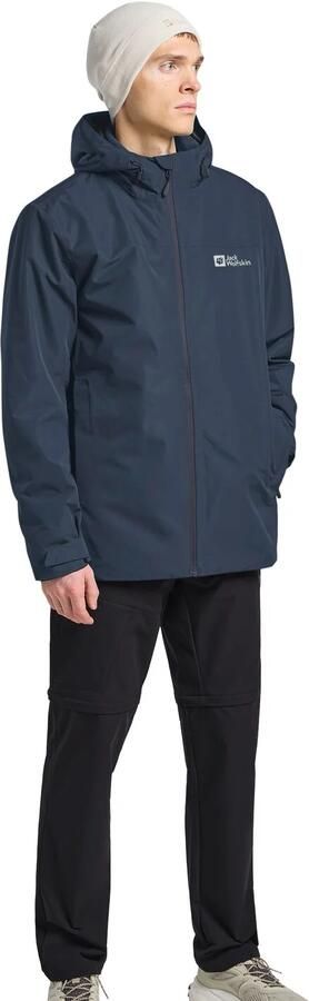 Jack Wolfskin Functioneel 3-in-1-jack TAUBENBERG 3IN1 JKT M Waterafstotende ritsen waterdicht ademend - Foto 5