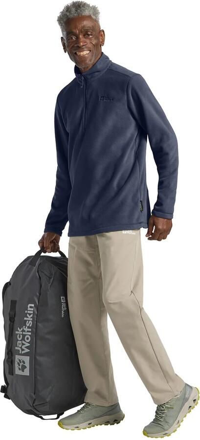 Jack Wolfskin Fleecetrui TAUNUS HZ M van gerecycled polyester ademend - Foto 6