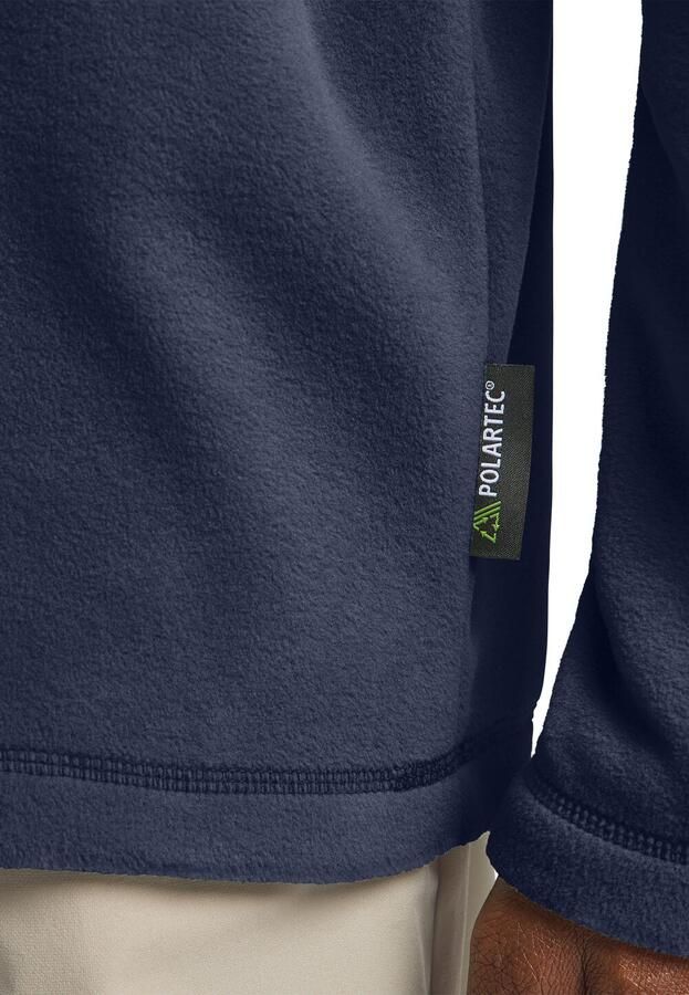 Jack Wolfskin Fleecetrui TAUNUS HZ M van gerecycled polyester ademend - Foto 3