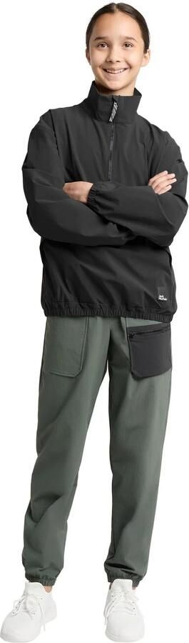 Jack Wolfskin Teen Halfzip Youth Softshelljack tieners 128 granite black granite black - Foto 2