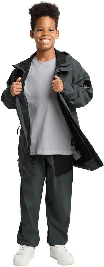 Jack Wolfskin Teen Parka Youth Waterdichte jas tieners 128 slate green slate green - Foto 3