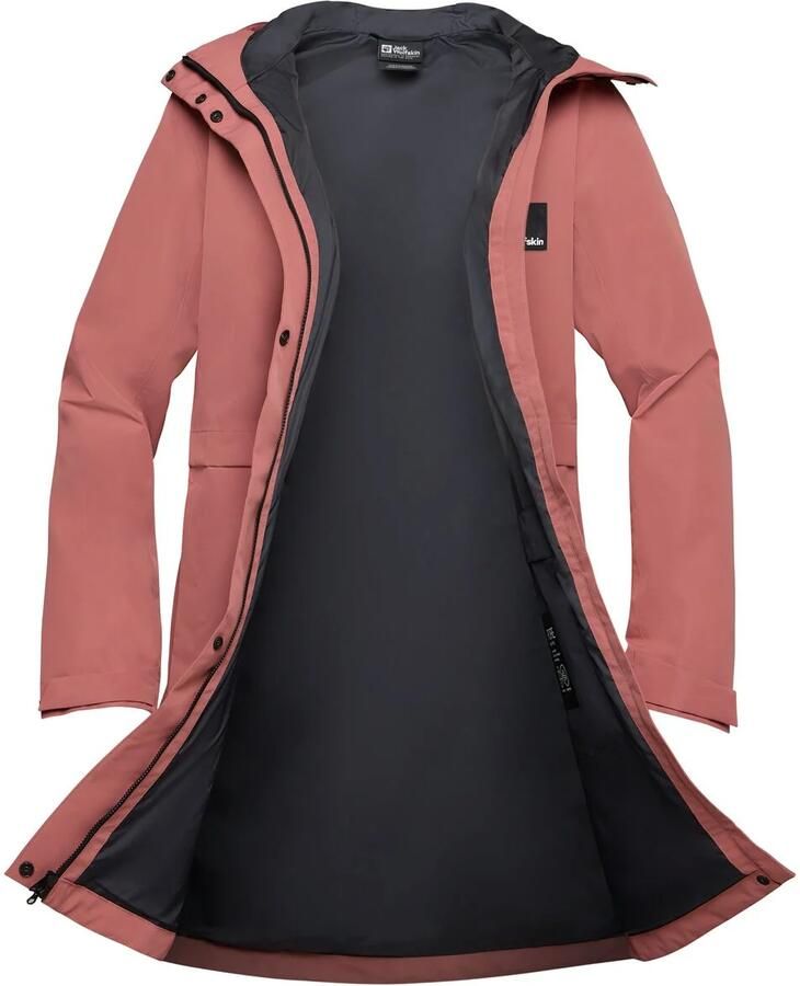 Jack Wolfskin Terraview 2l  Coat w Regenjas Dames XXL mineral red mineral red