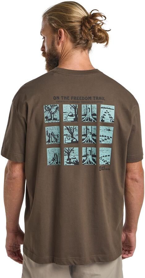 Jack Wolfskin Trailblazer T-Shirt Men T-shirt van biologisch katoen XXL trail cold coffee TRAIL cold coffee - Foto 5