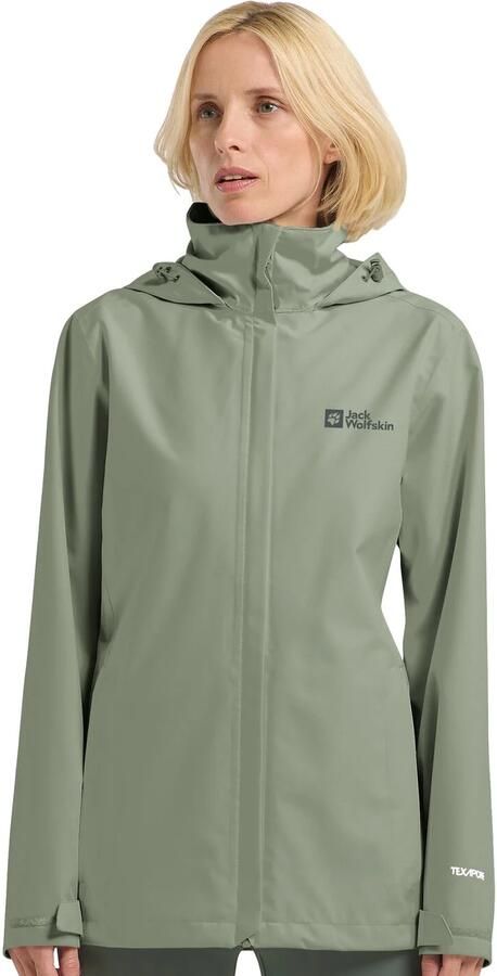 Jack Wolfskin Regenjack TRAILTIME 2L JKT W Waterafstotend winddicht ademend overgangsjas