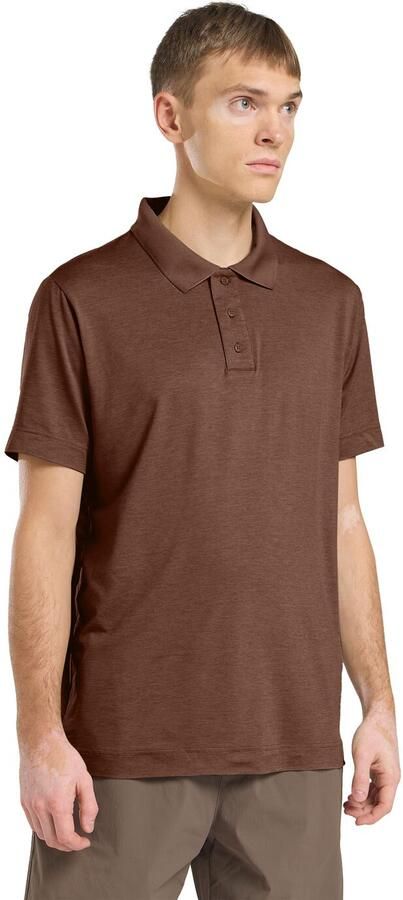 Jack Wolfskin Travel Polo Men Poloshirt met zonnebescherming Heren XXL dark rust heather dark rust heather - Foto 11