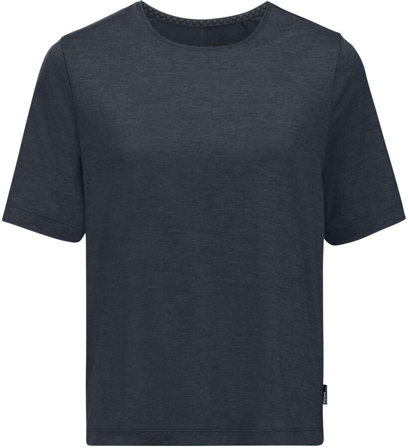 Jack Wolfskin Travel T-Shirt Women Functioneel shirt met zonnebescherming Dames XL dark navy heather dark navy heather