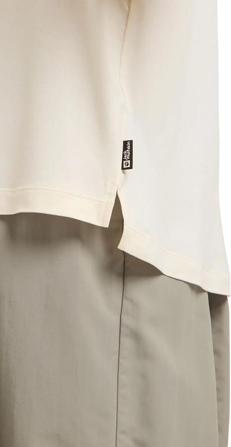 Jack Wolfskin Travel T-Shirt Women Functioneel shirt met zonnebescherming Dames XL cotton white heather cotton white heather - Foto 3