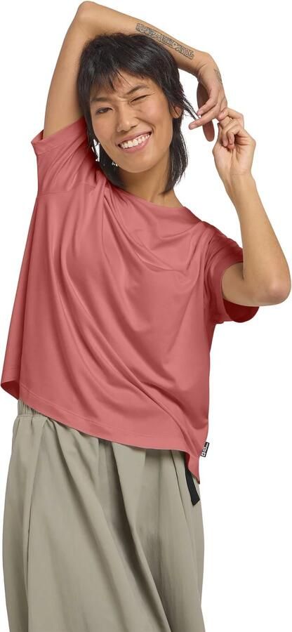 Jack Wolfskin Travel T-Shirt Women Functioneel shirt met zonnebescherming Dames XXL mineral red heather mineral red heather - Foto 6