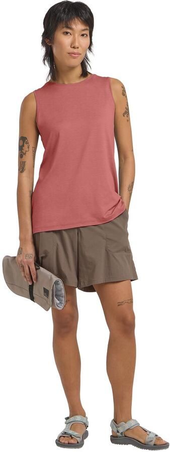 Jack Wolfskin Travel Top Women Functioneel topje Dames XXL mineral red heather mineral red heather - Foto 6