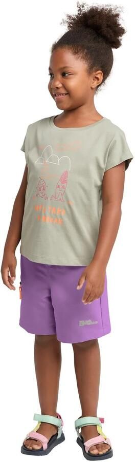 Jack Wolfskin Turbulence Shorts Kids Kinderen korte broek 116 sea rose Sea Rose - Foto 3