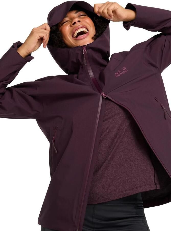 Jack Wolfskin Unbound Adventure 2L Jacket Women Waterdichte wandejas Dames XXL amaranth