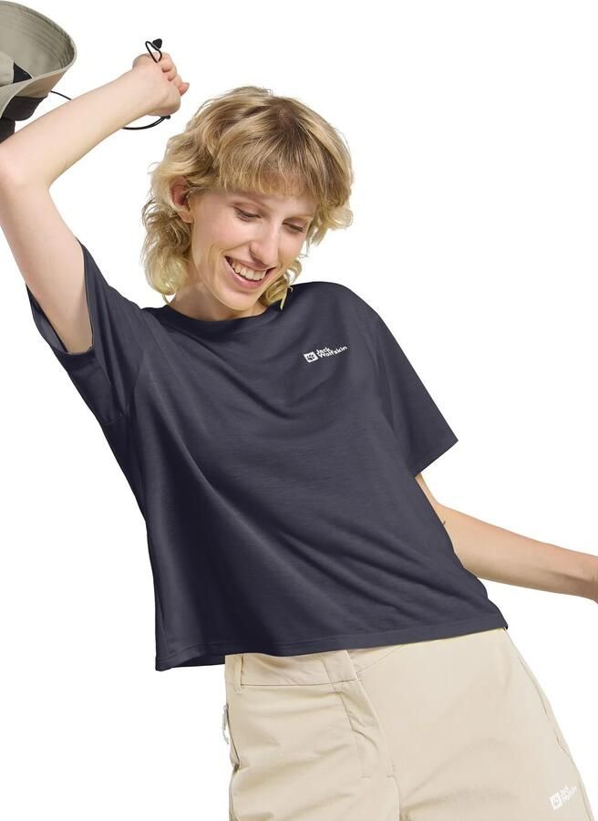 Jack Wolfskin Vonnan Crop T-Shirt Women Functioneel shirt Dames XXL graphite - Foto 3