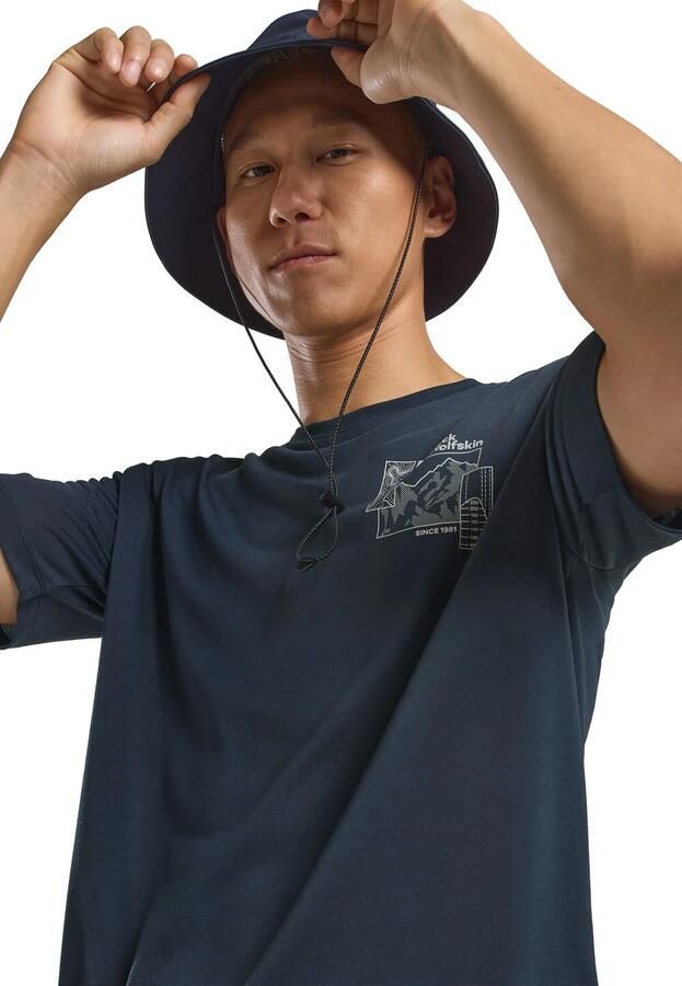 Jack Wolfskin Vonnan Graphic T-Shirt Men Functioneel shirt Heren 2XL explore midnight sky EXPLORE midnight sky - Foto 2