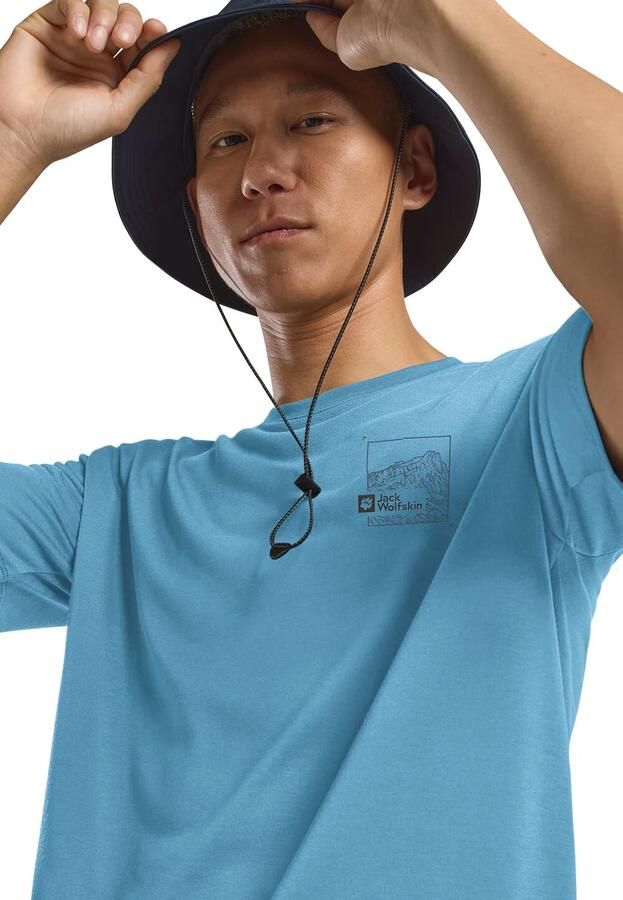 Jack Wolfskin Vonnan Graphic T-Shirt Men Functioneel shirt Heren XXXL peak trail sky blue PEAK TRAIL sky blue - Foto 5