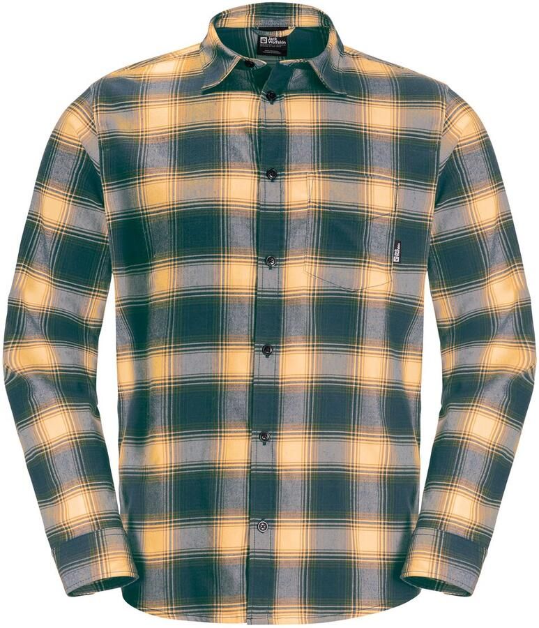 Jack Wolfskin Wanderweg Shirt Men Flanellen overhemd Heren XXL teal