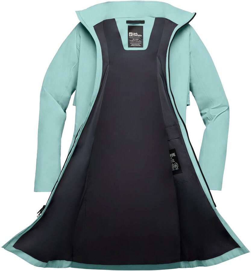 Jack Wolfskin Wellsee Coat Women Trenchcoat dames 2XL soft jade soft jade