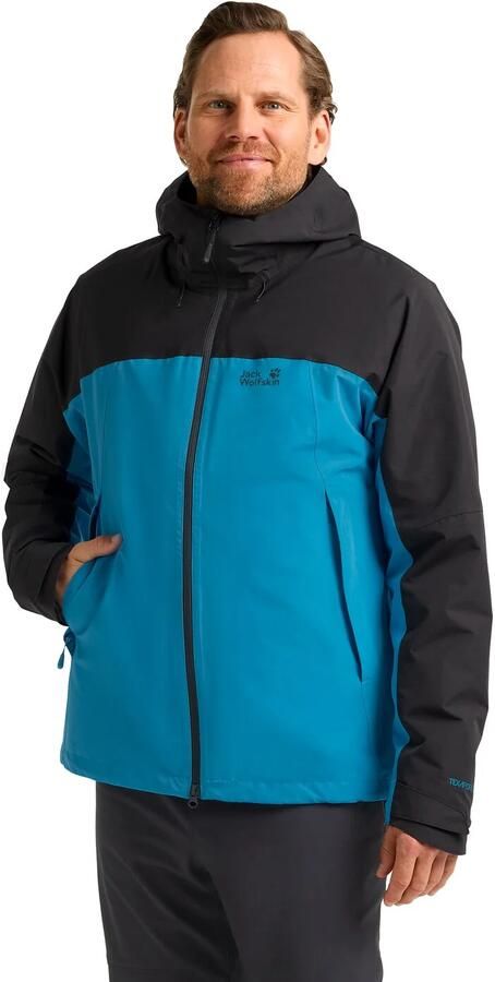 Jack Wolfskin Wild Places 3in1 Jacket Men Waterdicht 3-in-1 jack Heren XXXL aurora blue aurora blue - Foto 9