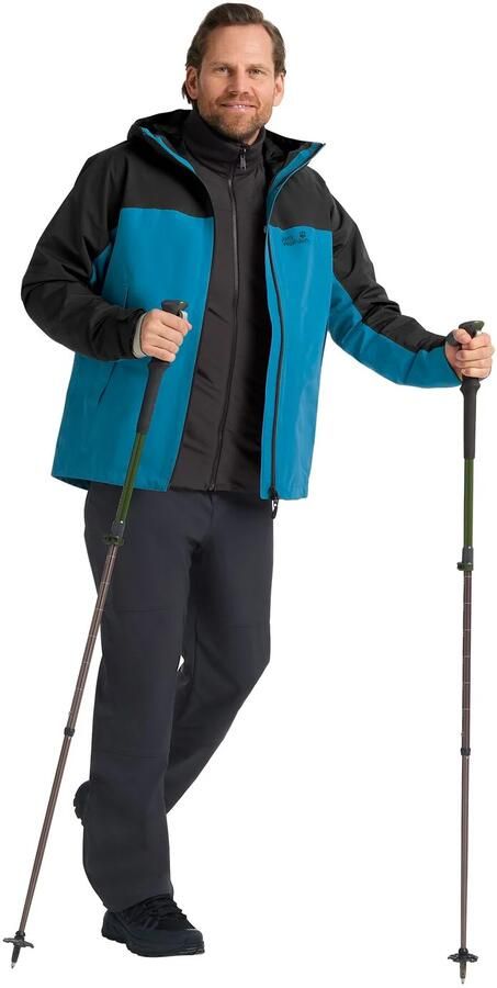 Jack Wolfskin Wild Places 3in1 Jacket Men Waterdicht 3-in-1 jack Heren XXXL aurora blue aurora blue - Foto 8