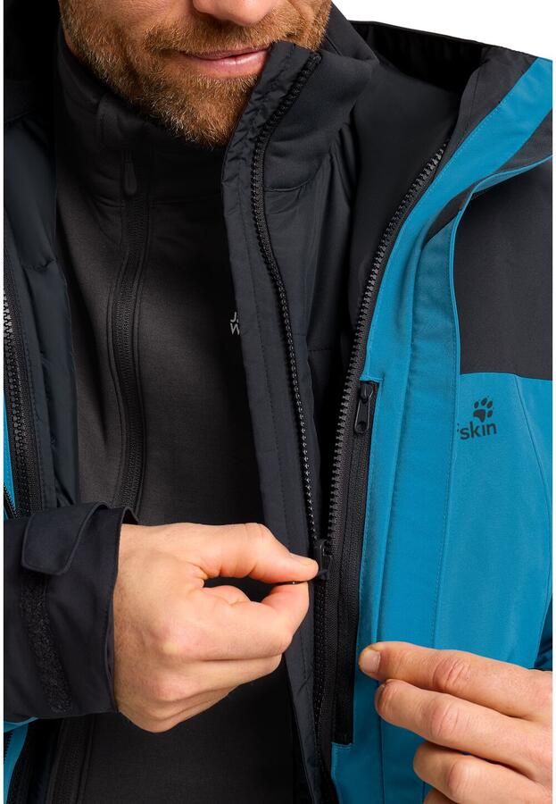 Jack Wolfskin Wild Places 3in1 Jacket Men Waterdicht 3-in-1 jack Heren XXXL aurora blue aurora blue