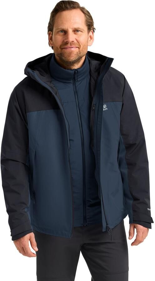 Jack Wolfskin Wild Places 3in1 Jacket Men Waterdicht 3-in-1 jack Heren XXXL midnight sky midnight sky - Foto 5