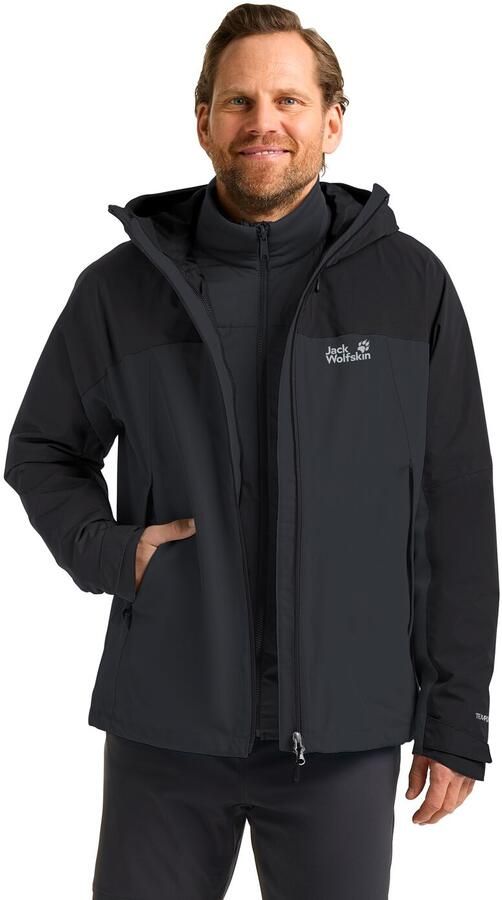 Jack Wolfskin Wild Places 3in1 Jacket Men Waterdicht 3-in-1 jack Heren XXXL phantom - Foto 5