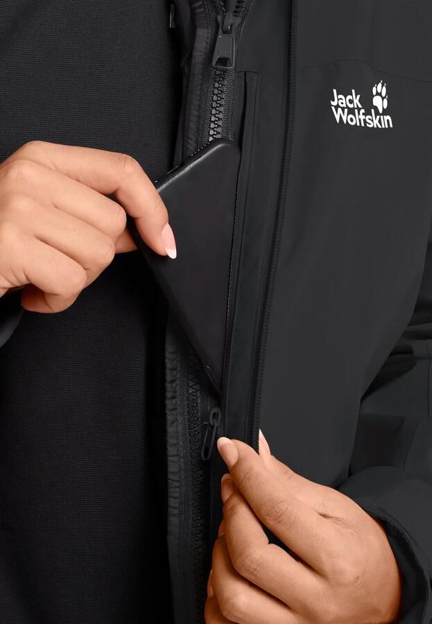 Jack Wolfskin Wild Places 3in1 Jacket Women Waterdicht 3-in-1 jack Dames XXL black - Foto 7