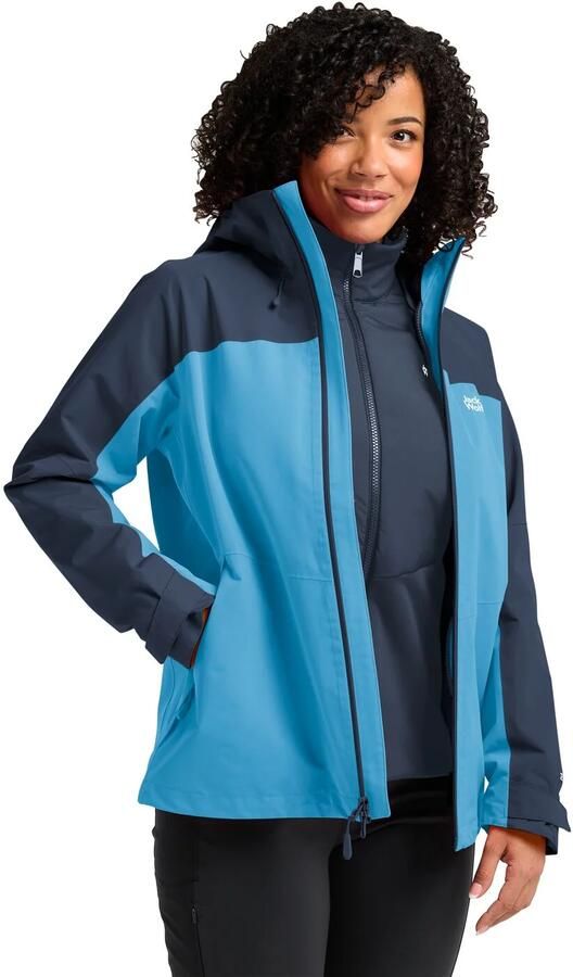 Jack Wolfskin Wild Places 3in1 Jacket Women Waterdicht 3-in-1 jack Dames XXL sky blue Sky Blue - Foto 18