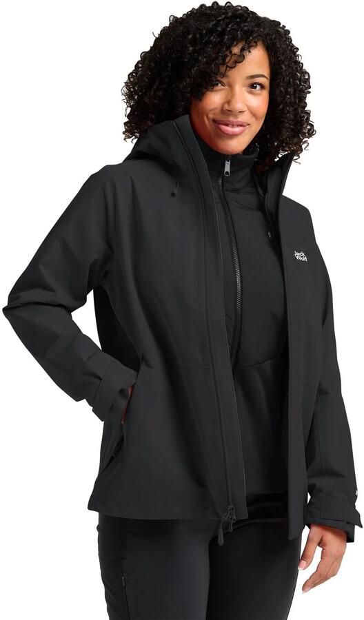 Jack Wolfskin Wild Places 3in1 Jacket Women Waterdicht 3-in-1 jack Dames XXL black - Foto 12