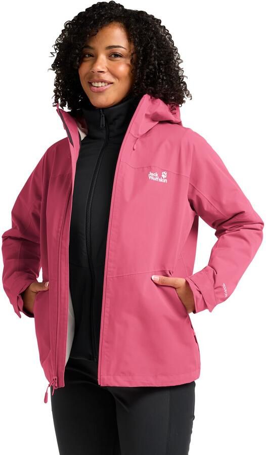 Jack Wolfskin Wild Places 3in1 Jacket Women Waterdicht 3-in-1 jack Dames XXL bubblegum - Foto 4