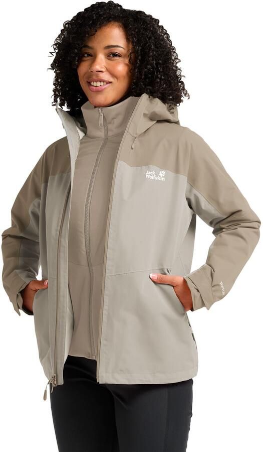 Jack Wolfskin Wild Places 3in1 Jacket Women Waterdicht 3-in-1 jack Dames XXL pale sand pale sand - Foto 17